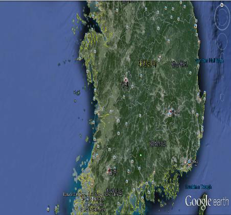 구글어스군산위치