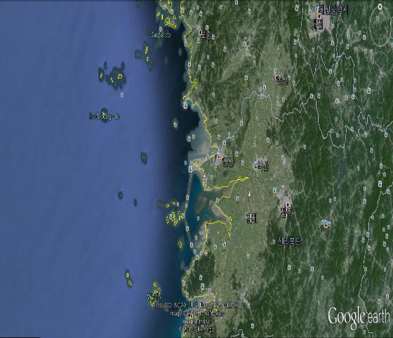 구글어스군산위치