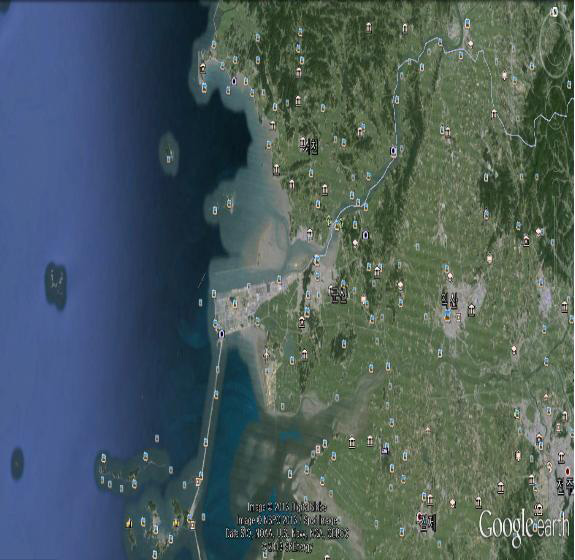 구글어스군산위치